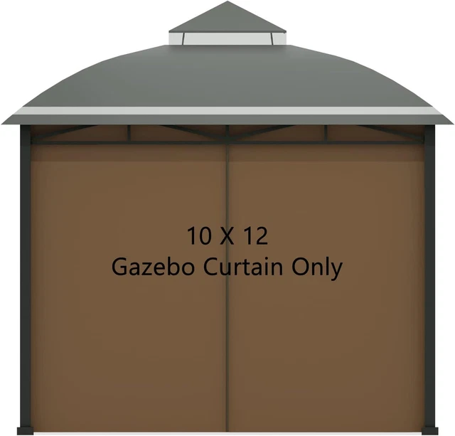 Gazebo Privacy Curtain Universal 10’X12’ Gazebo Curtains Waterproof Outdoor Priv