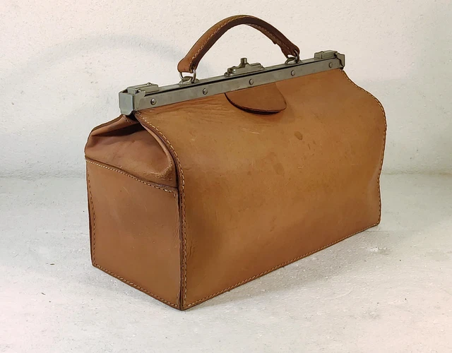 vintage Arzttasche dickes Leder