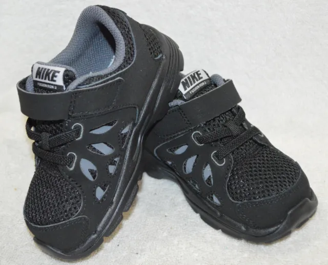 Nike Fusion Run 2 (TDV) Black/Silver/Grey Toddler Boy's Shoes - Size 5C NWB
