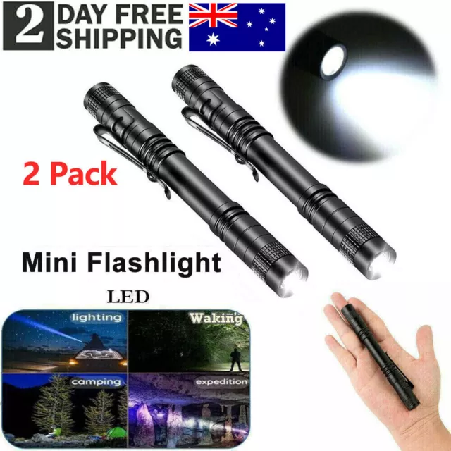 120000lm LED Flashlight Small Torch Light Tiny Penlight Pocket Mini Pen Lamp AU