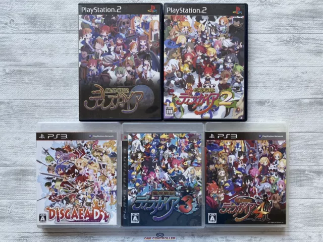 SONY PlayStation PS 2 & 3 Makai Senki Disgaea 1 & 2 & D2 & 3 & 4 set from Japan