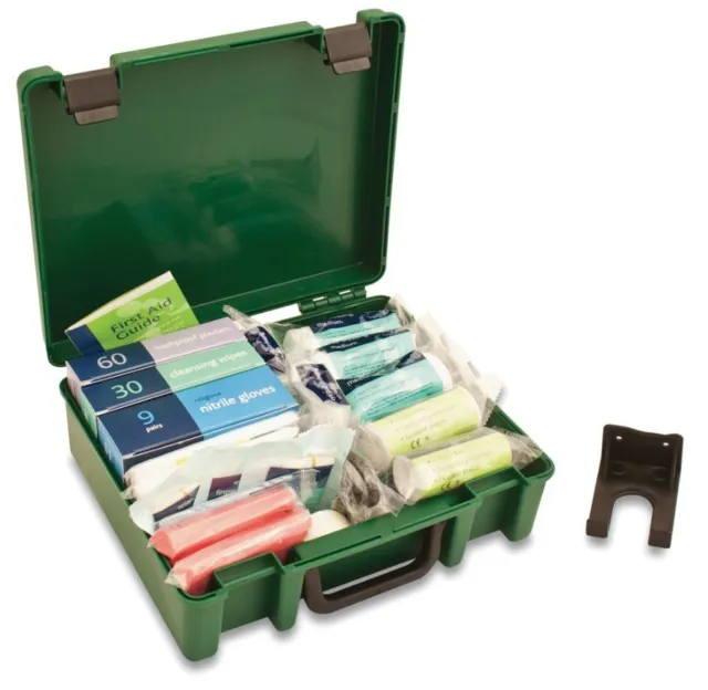 BS-8599-1 Compliant Medium Workplace First Aid Kit & Wall Bracket