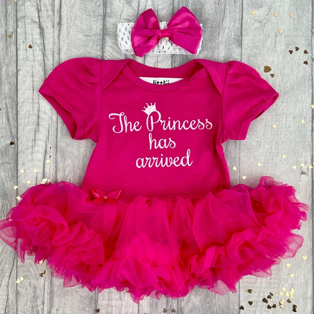 PRINCIPESSA ABITO NEONATO TUTU ROMPER, design bianco glitter, regalo bambina 2