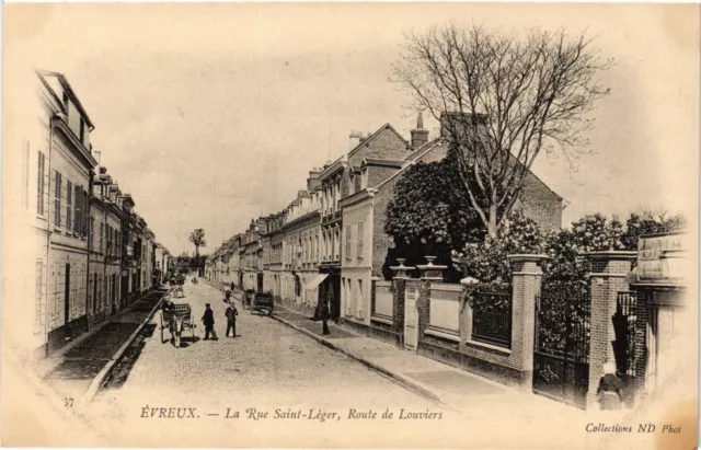 CPA EVREUX - La Rue St-Léger Route de LOUVIERS (297257)