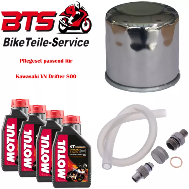 Sparset 4L Öl, Filter, Ablassschraube passend für Kawasaki VN Drifter 800 ccm 60