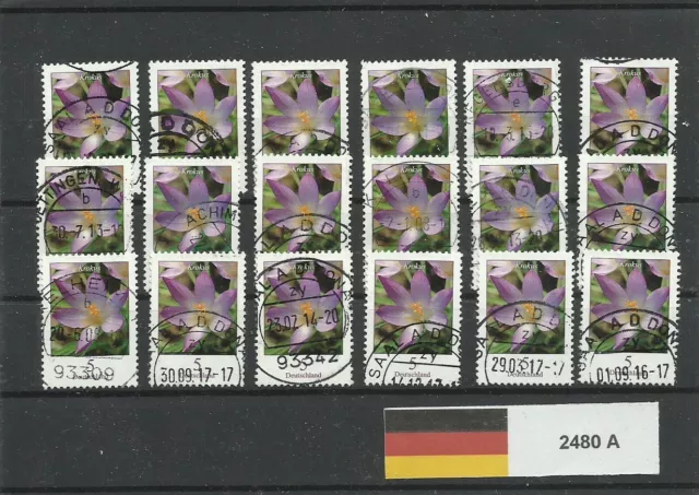 Deutschland – BUND –  MiNr. 2480 A Lot ex  DS Blumen, gut gestempelt