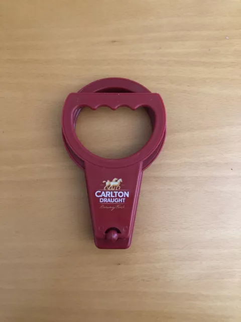 Carlton Draught Red 4 Beer Can Drink Carry Holder/Tray With Handle New #1 2