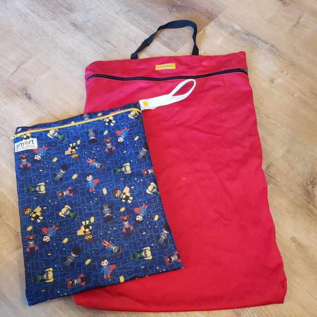 Smart Bottoms + Bale & Jessee WET/DRY BAG Medium Large Hanging Cloth Superhero