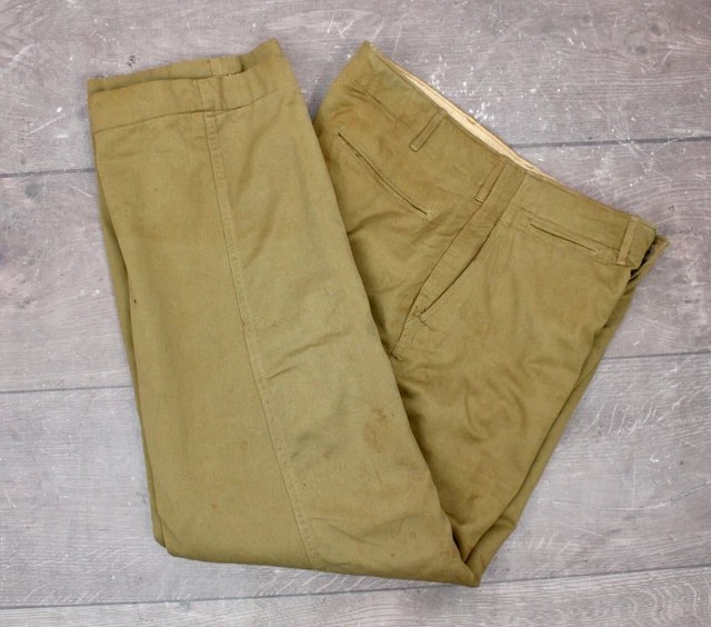 MENS WWII US Army Kersey Wool Lined Field Pants Sz 33x31 40s Trousers