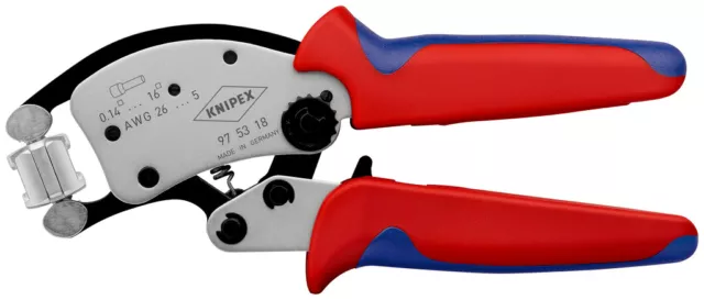 KNIPEX Crimpzange für Aderendhülsen 0,14-16mm2 Twistor