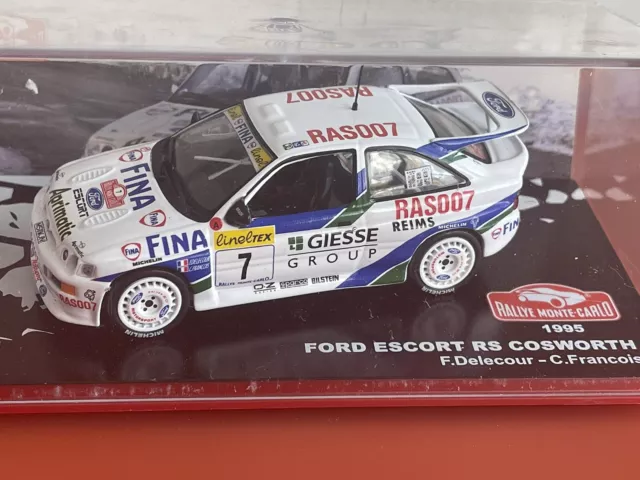 Coche 1/43,Altaya. Rallye Monte Carlo. Ford Escort Rs Cosworth 1995. Delecour.