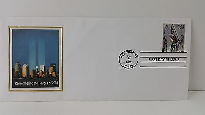 9 11 World Trade Center New York Skyline First Day Cover  Envelope NYFD Stamp