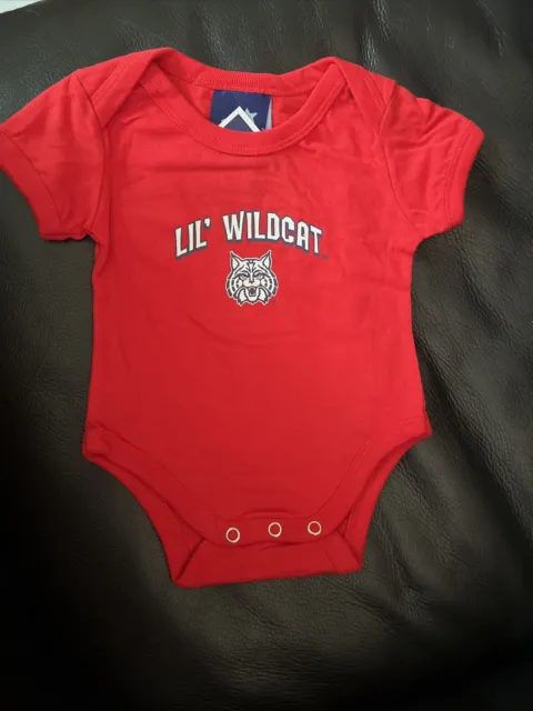 Nwt Arizona Wildcats Lapped Shoulder Bodysuit Infant 3/6  M