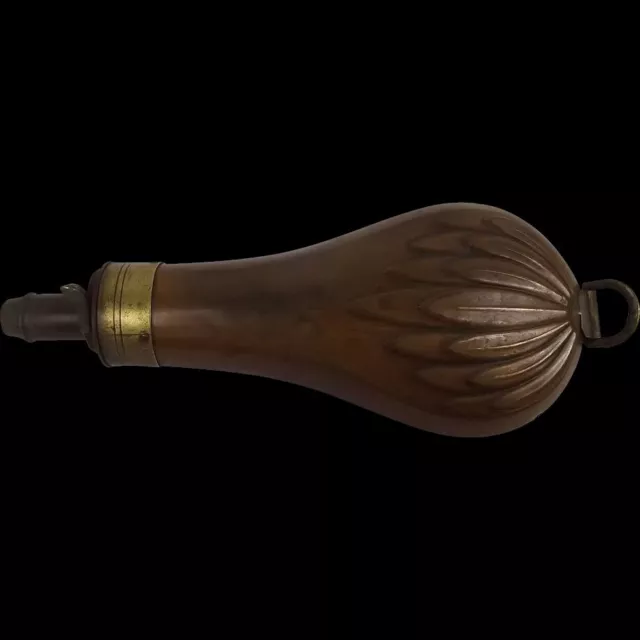 Antique brass Gun Powder Flask 19th century India