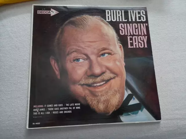 Burl Ives Sings Easy LP Vinyl 1963 Decca Records USA DL4433