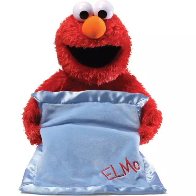 ❤️Sesame Street Peek A Boo ELMO Animated Talking Soft Toy One Year Old Baby gift