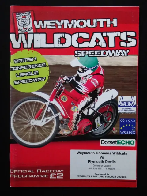 WEYMOUTH Wildcats v PLYMOUTH Devils 2007 Speedway Conference League