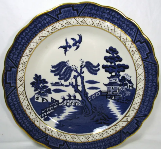Royal Doulton Real Old Willow Plate Blue White Majestic Collection 26.5 cm 10.5" 2