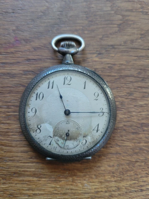 Montre à Gousset Ancienne En Argent HS - Ne Fonctionne Pas, Pièce De Collection P1672
