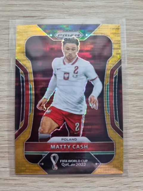 2022 Panini Prizm FIFA World Cup Qatar GOLD Matty Cash 9/10 SSP