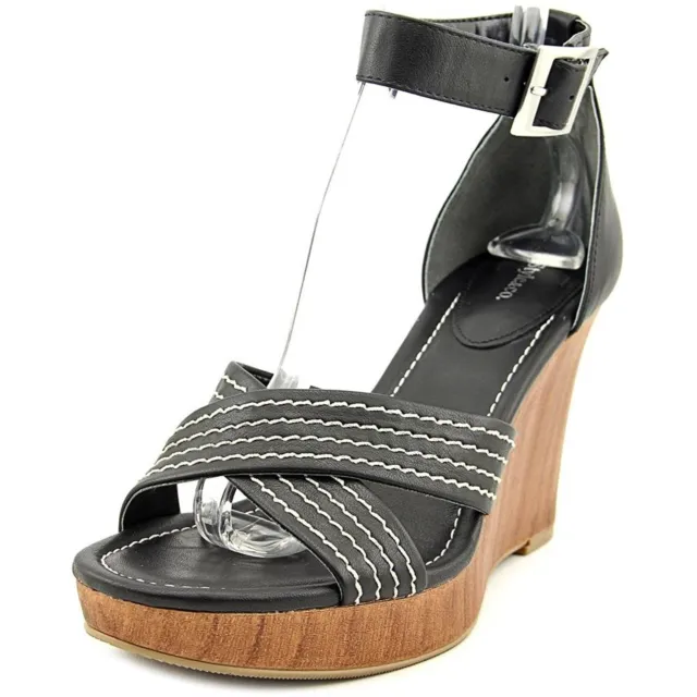 Style & Co Raynaa Platform Wedge Sandals black size 7 New in Box