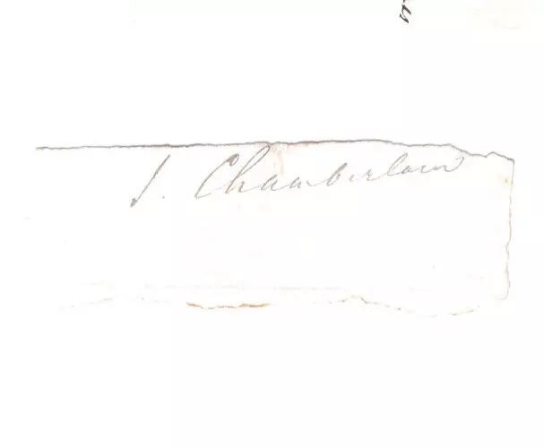 Joseph Chamberlain 1836-1914 Signed Clip /Autographed British Statesman