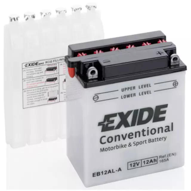 Batterie Moto Exide EB12AL-A 12AH YB12AL-A Aprilia BMW Honda Malaguti Yamaha