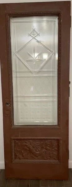 Great Antique beveled  stained glass door