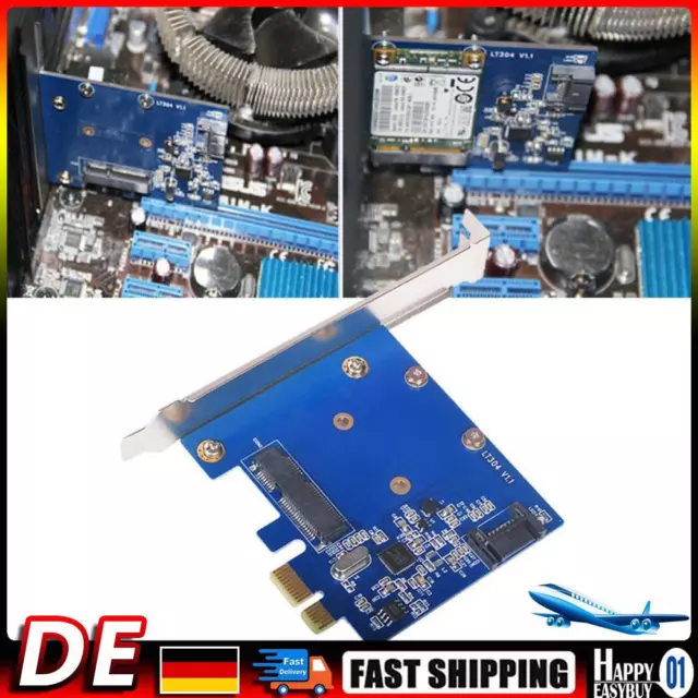 PCI Express X1 to MSATA SSD SATA 3.0 Expansion Card ASM1061 PCIE SATA Adapter Ho