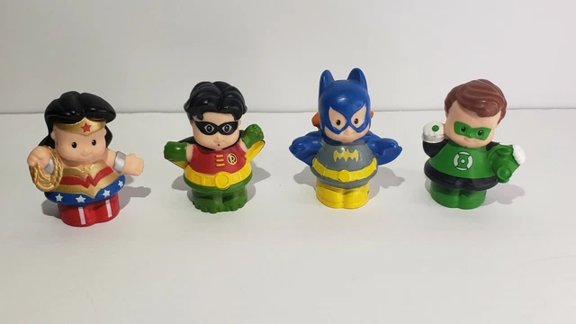 Fisher Price Little People DC Superheroes Superman Batman Green Lantern Lot