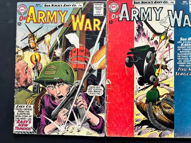 Our Army At War #137,#142-Two(2) Issues-Sgt Rock Easy Company-Lower Grade DC-War