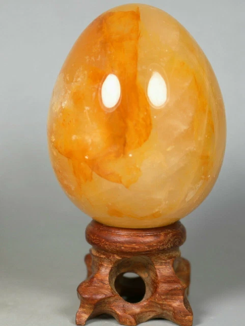 NATURAL Yellow PHANTOM MULTI-INCLUSIONS Rainbow CRYSTAL Polishing Sphere Egg
