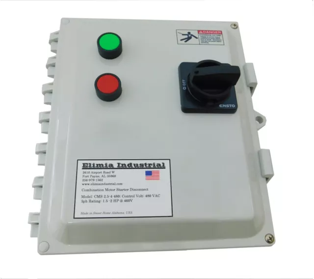 Elimia Combination Motor Starter CMS 22-32-480N4X-DOL 20HP 480V Nema 4X UL508A