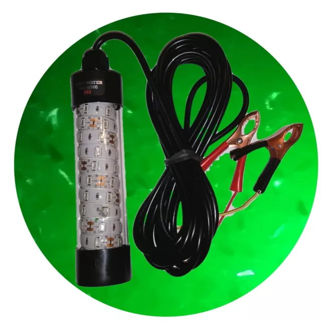 12V LED 25w GREEN UNDERWATER SUBMERSIBLE WATERPROOF NIGHT FISHING LIGHT