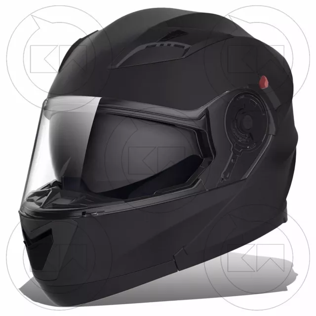 Casco Modulare Motocubo Nero Opaco Matto Doppia Visiera Omologato Moto Scooter 2