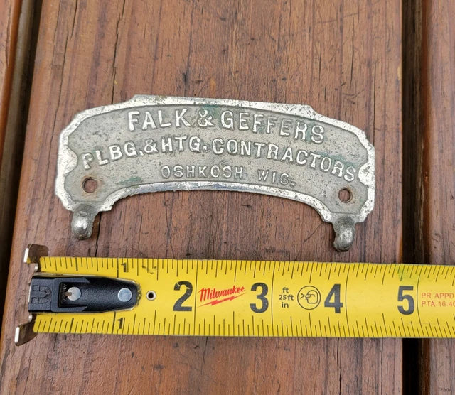 Antique Plumbing Toilet Paper Holder Falk & Geffers Oshkosh Wis Wolverine Brass