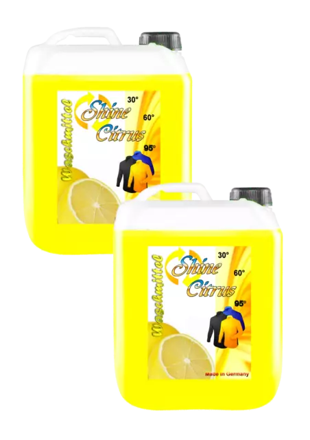 2x 10 L Citrus Waschmittel Flüssigwaschmittel Vollwaschmittel Waschpulver Gel