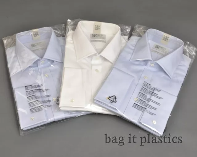 Garment Shirt Clothes Bags Clear Polythene Plastic Self Seal Dry Cleaners Bags