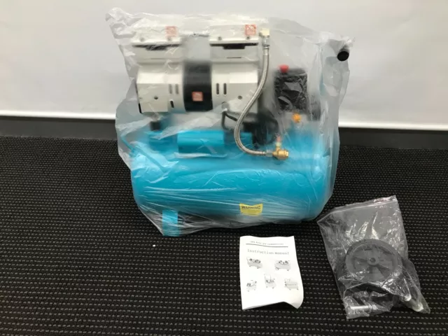 NEW 24L Electric Oil Free Air Compressor 1.5 HP 115 PSI Blue RRP$250 *P/UP