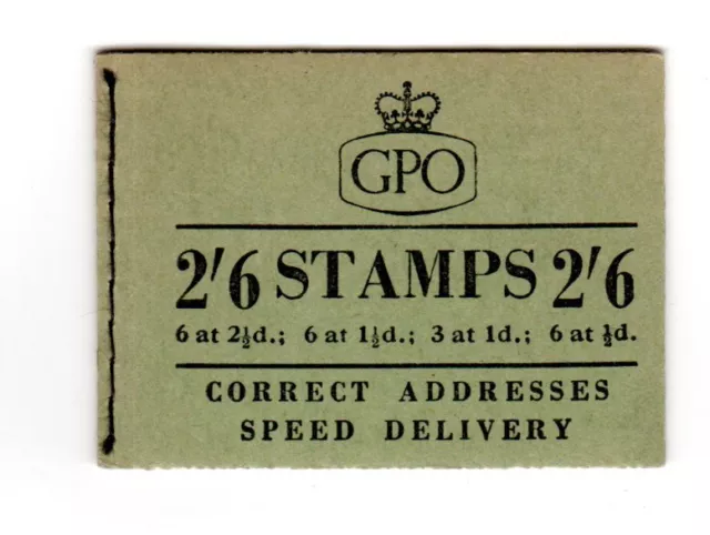 SG F35  2/6d STITCHED BOOKLET OCTOBER 1955 cat £40