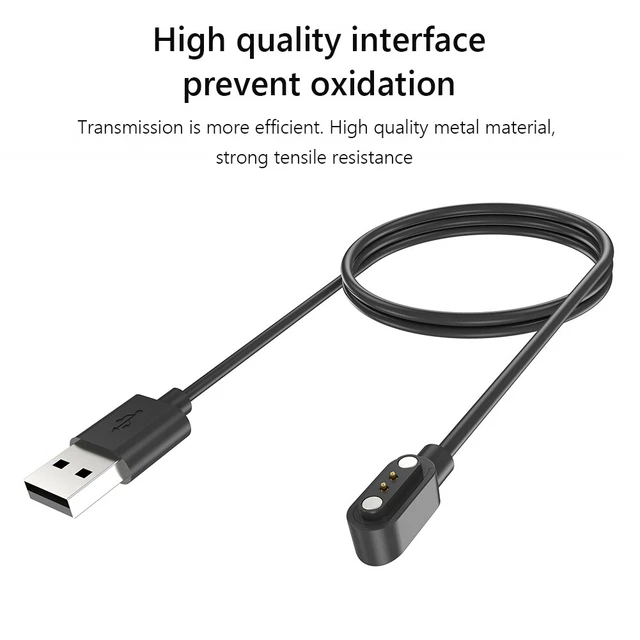 Magnetic Charger Cable Cord USB 2 Pin Charging Cord for COLMI C60/C61/ I20 G1ST