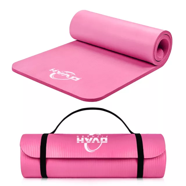 Extra Thick Yoga Mat 15MM Gym Workout Fitness Pilates Women Exercise Non Slip UK 2