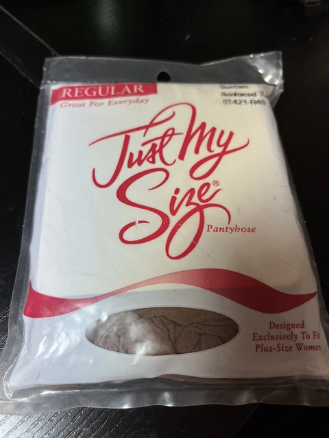 Vintage Leggs Just My Size Regular Pantyhose Size 4X Suntan Plus Size 1997