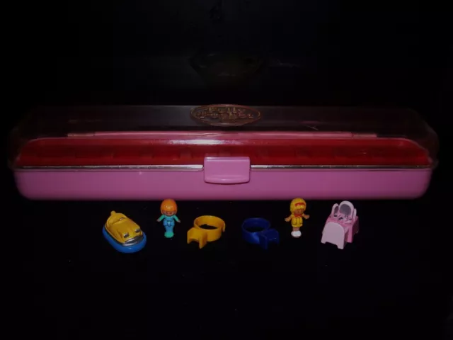 EUC 100% Complete (with BOTH Rings) Polly Pocket Ring Collecting Case 1989