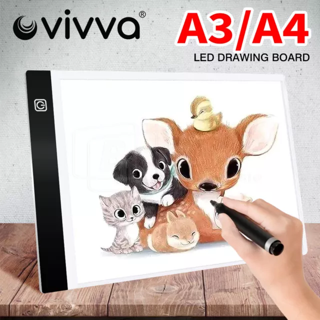 A3 A4 LED Dimmable Tracing Light Box Drawing Board Art Design Pad Copy Lightbox