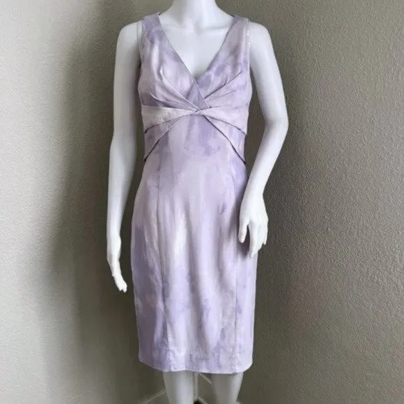 Michael Kors Collection Women's Dress 6 Vneck Pastel Lavender Purple Italy