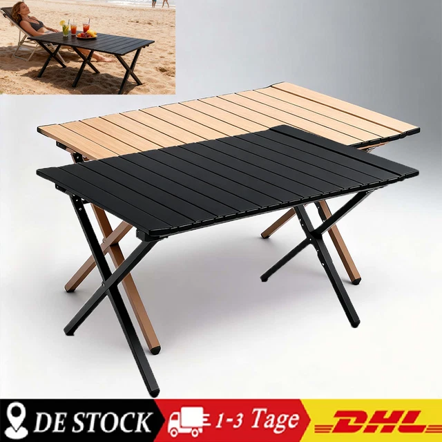 Meteor Campingtisch Alu Klapptisch – Klappbar, Bis 50 Kg, Inkl. Tasche