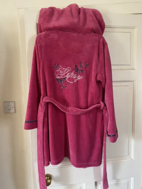 BNWT Girls Lipsy London Pink Fluffy Foil Heart Pattern Robe Dressing Gown  5-6 yr | eBay