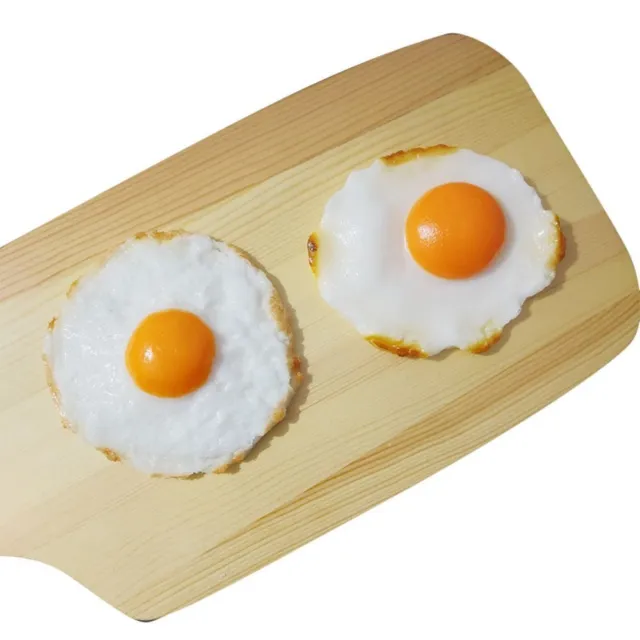 Simulation Display Poached Egg Cooked Egg Prank Props Artificial Fried Eggs