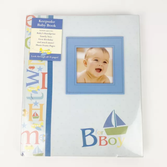 CR Gibson Stepping Stones Baby Boy B is for Boy* Birth -1 yr Memory & Photo Book